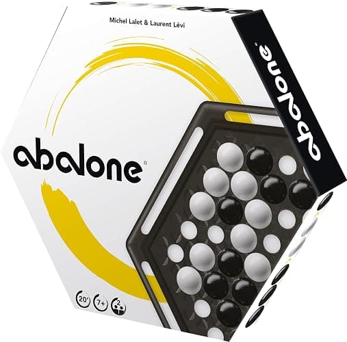 Asmodee - Abalone - Edition Officielle - Jeu de Société Famille pour Adultes & Enfants dès 7 Ans - Jeu de Stratégie & Réflexion - Plateau de 28 Billes - As d'or - 2 Joueurs - 20 Min - Zygomatic - Image 1