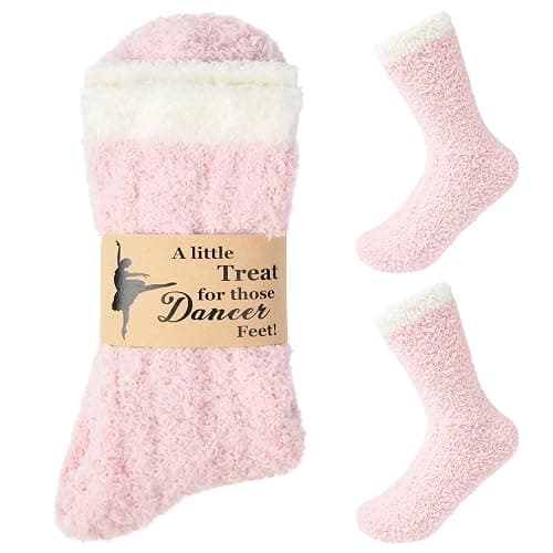 Brikabia Dance Gifts for Dancers, Ultra Soft Fuzzy Dance Socks for Women Dancer Party Favor - Image 1