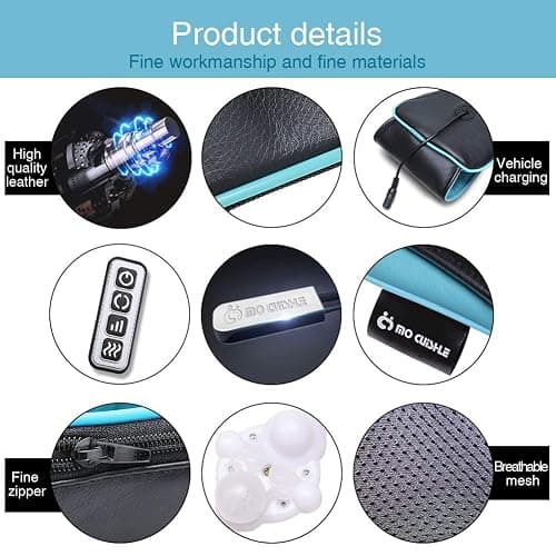Mo Cuishle Shiatsu Back Shoulder and Neck Massager with Heat, Electric Deep Tissue 4D Kneading Massage, Best Gifts for Women Men Mom Dad, Fathers Day, Mothers Day, Christmas Gifts thumbnail 9