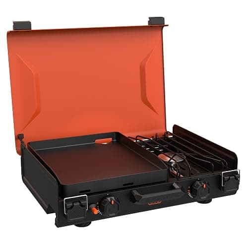 Blackstone 2364 12" x 14" Camping Griddle with Side Burner | Side Burner, Latches, Leveling Feet, Portable - Image 1
