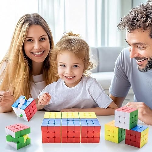 HELLOCUBE 12 Pack Speed Cube Set,Magic Cube for Party Favors 3x3x3 Stickerless Magic Cube thumbnail 2