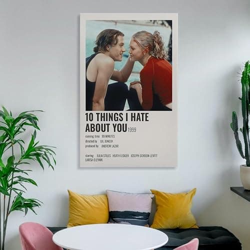 10 Things I Hate About You Classic Movie Posters Vintage Wall Art Canvas Painting for Bedroom Living Room Decor 12x18inch(30x45cm) Unframe-style thumbnail 6