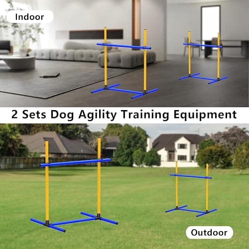 MAICOBI Dog Jump Hurdles Training Equipment,Indoor or Ourdoor,Dog Agility Training Equipment,Jump Obstacle Course for Dogs Outdoor, Playground Equipment,Carrying Bag (2 Sets) thumbnail 4