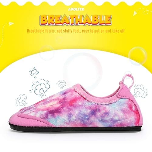 Apolter Baby Boys and Girls Swim Water Shoes Barefoot Aqua Socks Non-Slip for Beach Pool Toddler Kids thumbnail 5