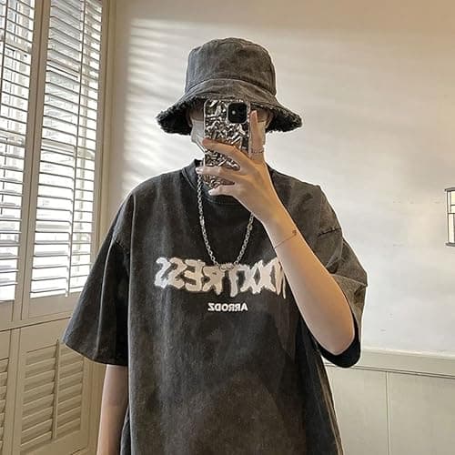Men Y2K Korean Preppy T-Shirt Dark Academia Fashion Japanese Hiphop Short Sleeve Tops Oversize Vintage Blouse Clothes thumbnail 3