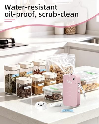 ORGSTA Label Maker, S001 Portable Bluetooth Label Maker Machine with Tape, Thermal Label Printer for Home, Office, School Organization, Wireless Mini Labeler Machine, Pink thumbnail 6