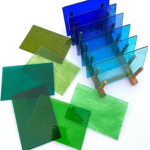 LITMIND 24 Sheets Transparent Cathedral Stained Glass Variety Pack – 4 x 6 Inch Vibrant Rainbow Art Glass for Suncatchers, Mosaics & DIY Crafts thumbnail 5