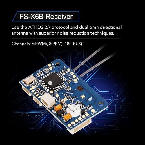 GoolRC Flysky FS-i6X 10CH 2.4GHz RC Transmitter Remote Controller with FS-X6B Receiver for RC Drone Airplane Helicopter thumbnail 7