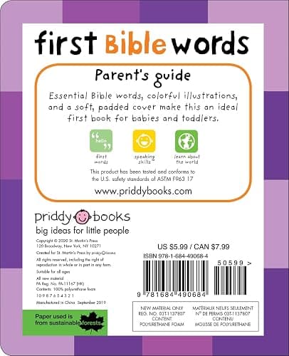 First 100 Bible Words: A padded book―perfect for little hands to hold thumbnail 2