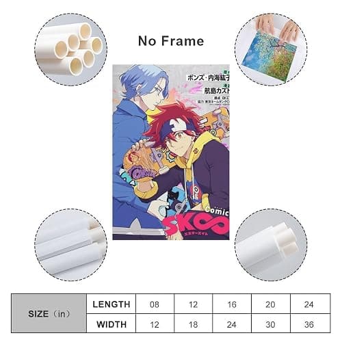 Anime Posters Sk8 The Infinity Official Art Wall Art Prints Wall Pictures for Bedroom Wall Art Paintings Canvas Wall Decor Home Decor Living Room Decor Aesthetic 08x12inch(20x30cm) Unframe thumbnail 4
