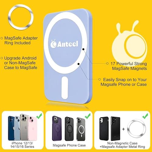 PKYAA Anteel Magnetic Suction Phone Mount for MagSafe Case, Silicone Grip Secure Mirror Shower Phone Holder for iPhone 12/13/14/15/16, Hands-Free Selfie/Video for TikTok Creator/Influencer (White) thumbnail 3