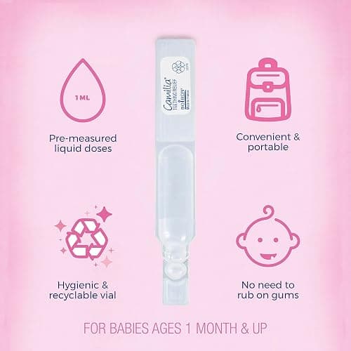 Boiron Camilia Teething Drops for Daytime and Nighttime Relief of Painful or Swollen Gums and Irritability in Babies - 60 Count thumbnail 3