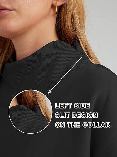 Trendy Queen Womens Oversized Sweatshirts Turtleneck Pullover Long Sleeve Hoodies Tops Fall Fashion Outfits 2025 Clothes thumbnail 6
