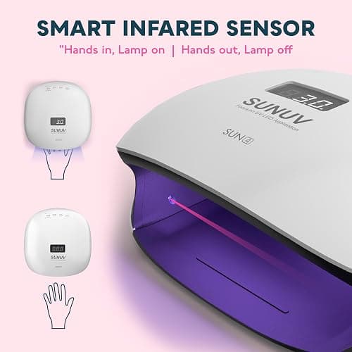 SUNUV UV Led Nail Lamp, UV Nail Dryer SUN4 for Shellac Manicure Gel with 4 Timers, LCD Display, Sensor and Double Speed Drying thumbnail 7