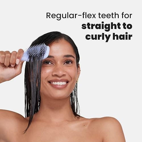 Tangle Teezer Ultimate Detangler Hairbrush, Eliminates Knots & Reduces Breakage, Mini Hair Brush for Travel, Small Hands & All Hair Types, Digital Lavender thumbnail 5