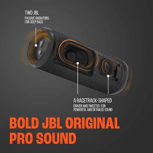 JBL Flip 6 (Black) + Bundle with divvi! Protective Hardshell Case thumbnail 3