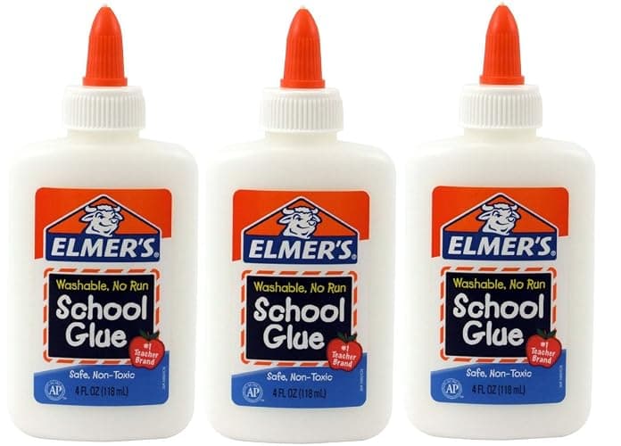 Elmer's Washable No-Run School Glue, 4 oz, 3 Pack - Image 1