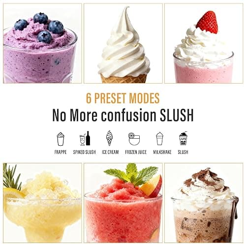 Lifecreek 98oz Slushie Machine for Home with No Ice Needed, 6 Preset Programs, Self-Cleaning Function, Quiet Operation, Perfect for Making Frozen Margaritas, Milkshakes, Smoothies, Frappes,Blue thumbnail 3