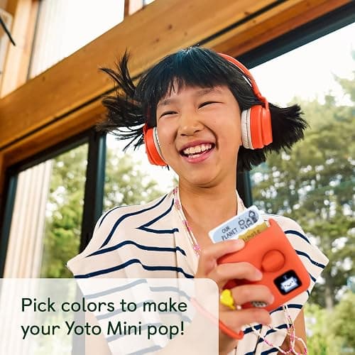 Yoto Mini Adventure Jacket in Fruit Punch (Orange) with Matching Wrist Lanyard – Accessory for Kids Mini Audio Device, Anti-Slip Silicone Skin Cover, Fitted Protective Sleeve Case thumbnail 2