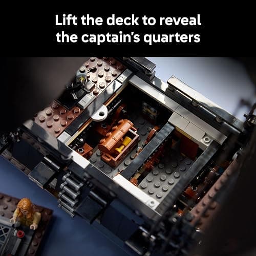 LEGO Icons Captain Jack Sparrow’s Pirate Ship Building Set for Adults, Ages 18+ - Room Decor for Office, Bedroom or Shelf - Collectible Black Pearl Ship for Pirates of The Carribean Fans - 10365 thumbnail 6