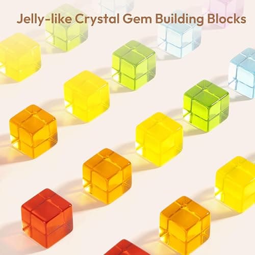 Woodtoe 24 PCS Rainbow Blocks Set, Wooden Building Blocks for Kids Ages 3-6 | Montessori Stacking Toy, Educational STEM Sensory Activity, Creative Building Game, 2 Wood House, Birthday Toy for Boys Girls thumbnail 5