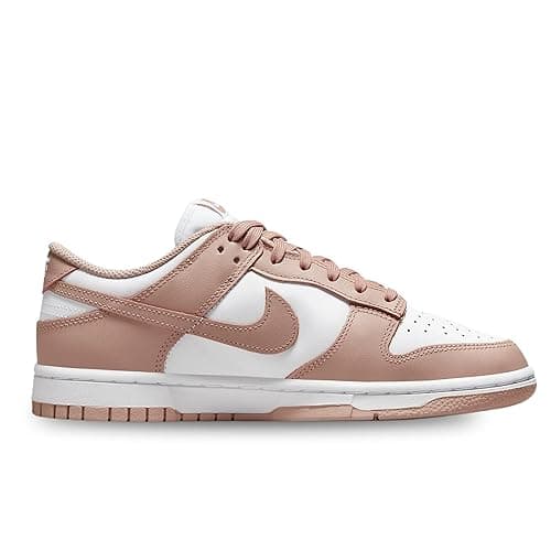 Nike Women's Dunk Low Sneaker - 5.5 - White/Rose Whisper thumbnail 3