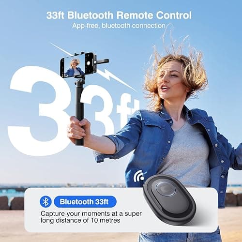Vlog Selfie Monitor Screen, Magnetic Phone Vlog Selfie Monitor Screen 4K 60fps Bluetooth Remote, Back Camera Monitor for Vlog Live Stream TikTok, Compatible with iPhone & Android thumbnail 7