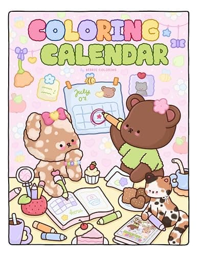 Berrie Coloring Calendar: Featuring Super Cute and Cozy Monthly Pages to Keep Your Life Organized and Color All Year Long (Cute & Cozy Coloring Books) - Image 1