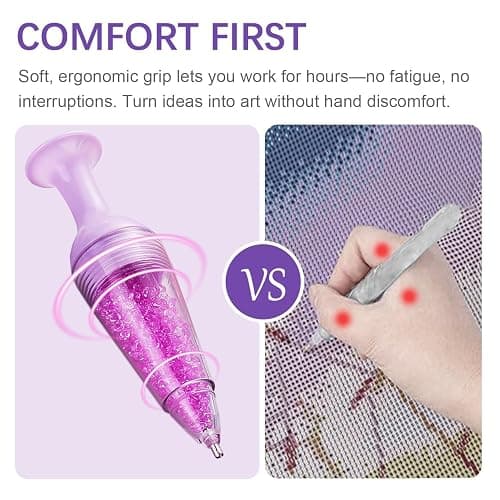 3 PCS Diamond Art Pens, Flower Pot-Shaped Drill Pen Tools and Accessories | Diamond Painting Pen Tools with Metal Tips for Nail Art, Phone Cases and DIY Crafts. thumbnail 5