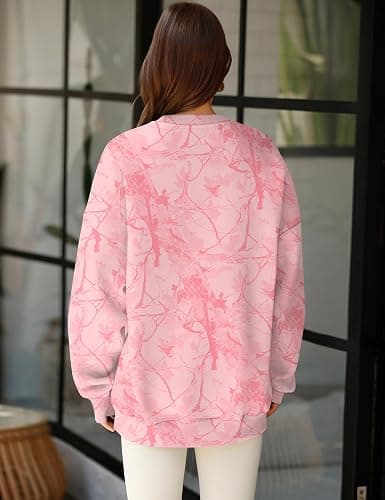 LOMON Oversized Sweatshirt for Women Crewneck Long Sleeve Casual Fleece Tops Graphic Hoodies Pullover Sweater thumbnail 4