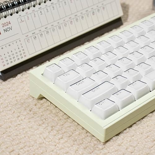 Crystal Jelly Keycaps, White Custom Translucent Keycaps, 135 Keys OEM Profile Keycap Set, Cute Shine Through Keyboard Key Caps for 61/68/84/87/98/100 Cherry MX Keyboard Mechanical, White thumbnail 9