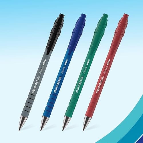 Paper Mate Flexgrip Ultra Retractable Ballpoint Pens | Medium Point (1.0mm) | Black | 5 Count thumbnail 5