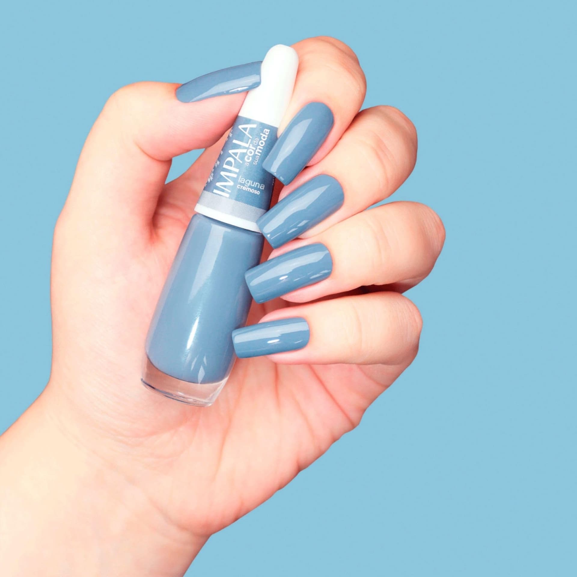 Kit 4 Esmaltes Impala Tons Pasteis Lilás Roxo Verde Azul Esmalte Unhas thumbnail 2