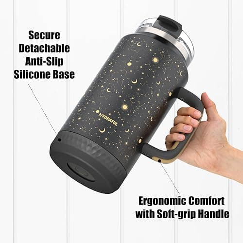 Hydraful 64 oz Tumbler with Handle and Straw - 100% Leak-Proof - Insulated Cup Reusable Stainless Steel Large Water Bottle Travel Mug for Gym, Hiking, and Camping - Gifts for Women Men Him Her thumbnail 7