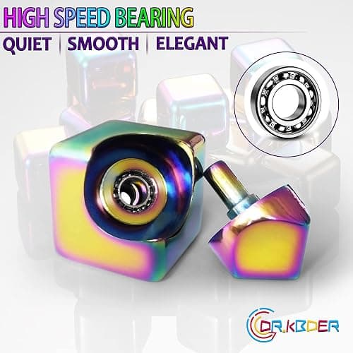 Fidget Spinner Toys Cube Adults, Christmas Stocking Stuffers for Teen Metal Cool Stuff Desk Gadgets Office Toy Small Anxiety Figette Sensory Toy ADHD Tool Fingears Figet Stress Valentine Gift for Boys thumbnail 4