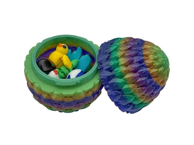 Articulating Animal Figurines – 10-Pack Mystery Mini Collectibles in Egg | 35+ Designs, Rainbow Colors, Premium Toys | Unique Gift for Kids & Adults by VDK Printing (MysteryEgg010) thumbnail 9