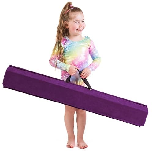 Gymnastics Beam For Kids - Amazing Balance Equipment For Children at Home -210/240/270cm - Faux Suede, High Density EVA Foam - Flash Cards, Carry Straps, Carry Case and Multiple Colours! thumbnail 7
