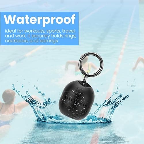 Jewelry Ring Holder Keychain,Portable Travel Sports Ring Keeper Case,Mini Small Versatile Carrying Display Storage Organizer Box With Key Chain thumbnail 5