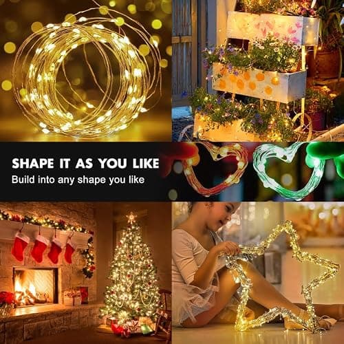 USB and Battery Operated Fairy Lights, 39Ft 120 LED Color Changing Fairy Lights with Remote and Timer, Battery Powered Twinkle String Lights for Bedroom, Party, Indoor Christmas Party Halloween Decor thumbnail 4