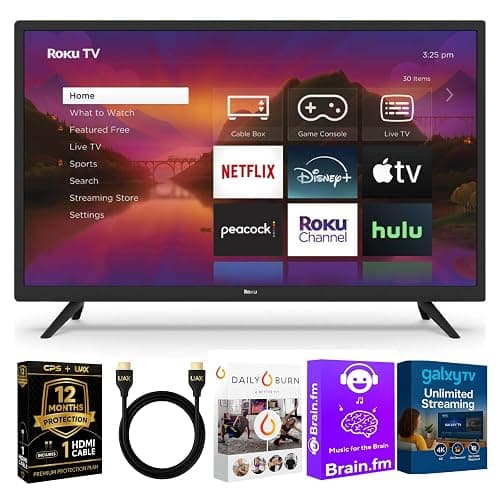 Roku 40-Inch Select Series Full HD Smart TV Bundle – 1080p LED Display, Dolby Audio, Compatible with Alexa, Voice Remote, Bluetooth Mode, w/AUX HDMI Cable, CPS 1-Year Protection Plan + Streaming kit - Image 1