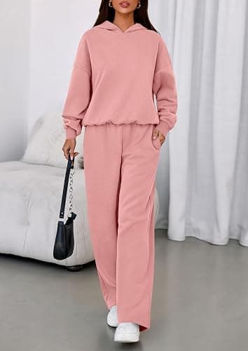 PRETTYGARDEN Womens Sweatsuits 2 Piece Set 2025 Casual Winter Long Sleeve Hoodie Loose Wide Leg Sweatpants Fall Tracksuit thumbnail 6