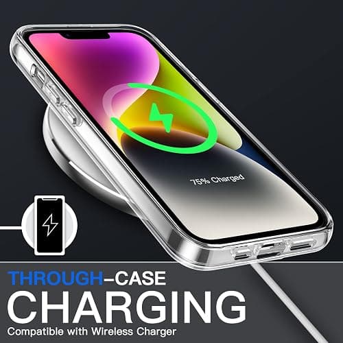 JETech Case for iPhone 14 6.1-Inch, Non-Yellowing Shockproof Phone Bumper Cover, Anti-Scratch Clear Back (Clear) thumbnail 4
