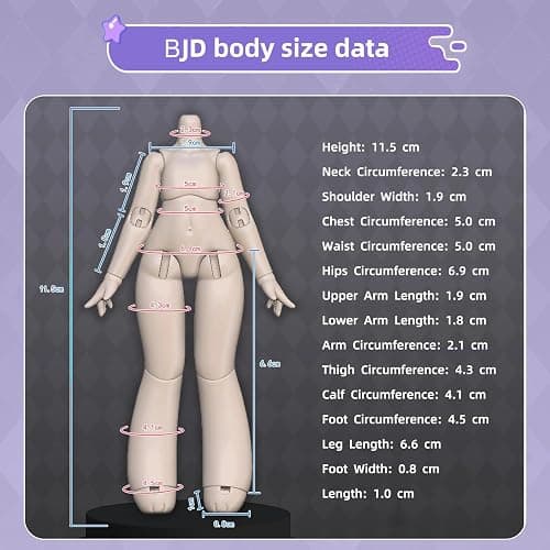 BJD Dolls BJD Blind Box 1/12 Ball Jointed Doll Dress Up Dolls Collectible Figures Collection Gift Toys for Party Birthday Ages 15 and Up Costume Included Collectible Figure, Arcane Circuit 1 BOX thumbnail 3