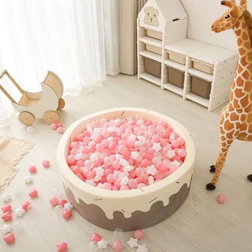 GOGOSO Ball Pit Balls,Plastics Balls for Ball Pit, Stars Hearts Shape for PastelBall for Toddlers Kids thumbnail 9