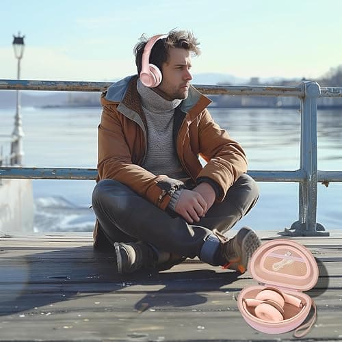 Headphone Case Compatible with Beats Solo 4/ Studio Pro x Kim Kardashian/ Solo3/ Studio3/ Solo Pro Bluetooth On-Ear Headphones Headset - Pink thumbnail 8