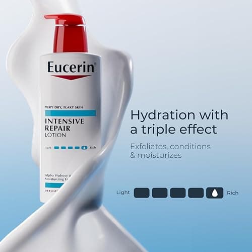Eucerin Intensive Repair Body Lotion for Dry Skin with Alpha Hydroxy, Moisturizes, Exfoliates and Conditions, Fragrance Free and Paraben Free, Holiday Gifts for Self Care, 16.9 Fl Oz Bottle thumbnail 2