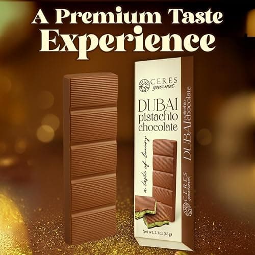 Dubai Chocolate Bar ‒ 2.3 oz | Milky Crispy Chocolate with Crunchy Kunafa & Rich Pistachio Paste ‒ Gourmet Dessert Bar thumbnail 4