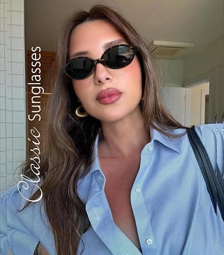 WOWSUN Retro Oval Sunglasses Womens Trendy Sun Glasses Sunnies UV400 Protection thumbnail 2