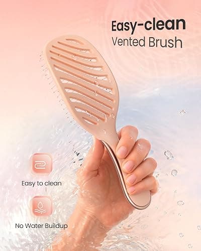 AIMIKE Detangling Brush, Wet Dry Vented Detangler Brush w/Soft Bristles, Pain-Free Detangle Hairbrush Loosens Stubborn Tangles, Extra Gentle on Sensitive and Fine Hair, for Women & Kids thumbnail 4