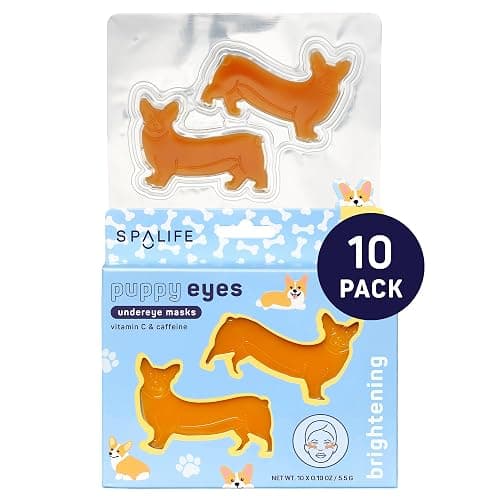 SpaLife Puppy Eyes Corgi Under Eye Patches for Dark Circles | Puppy Under Eye Patches for Puffy Eyes | Radiance Undereye Masks for Bags and Shadows | Pack of 10 Pairs (10 Undereye Treatments) thumbnail 8